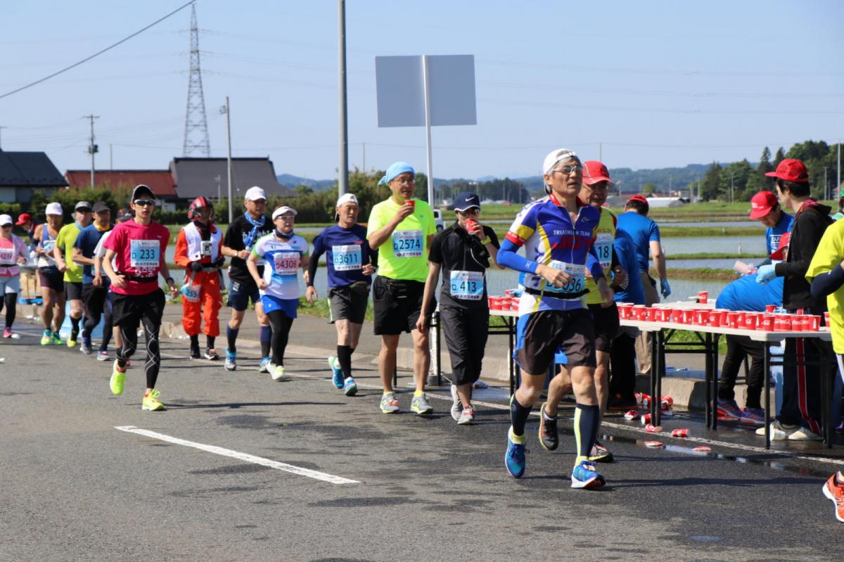 いわて奥州きらめきマラソン2018 フルマラソン5・37.5km給水/10km折り返し 2018/05/20