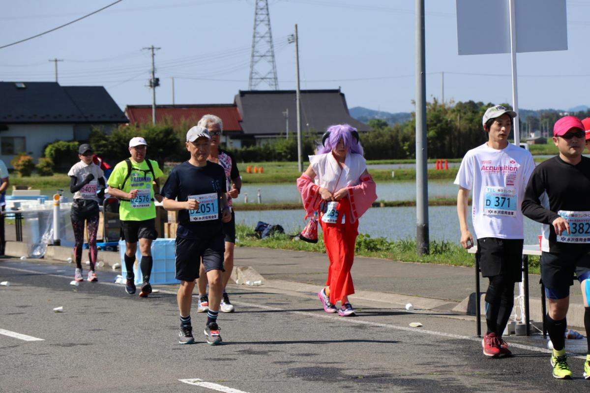 いわて奥州きらめきマラソン2018 フルマラソン5・37.5km給水/10km折り返し 2018/05/20
