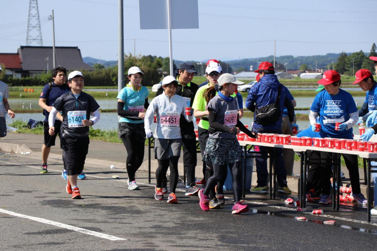 いわて奥州きらめきマラソン2018 フルマラソン5・37.5km給水/10km折り返し 2018/05/20