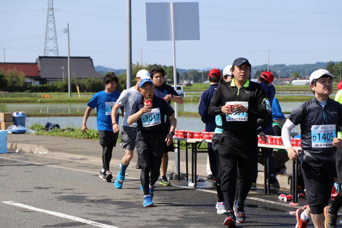 いわて奥州きらめきマラソン2018 フルマラソン5・37.5km給水/10km折り返し 2018/05/20