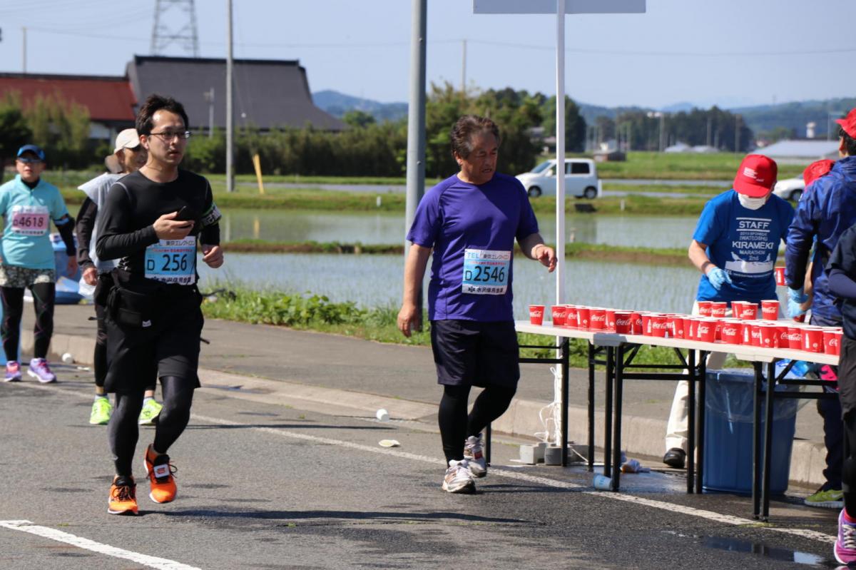 いわて奥州きらめきマラソン2018 フルマラソン5・37.5km給水/10km折り返し 2018/05/20
