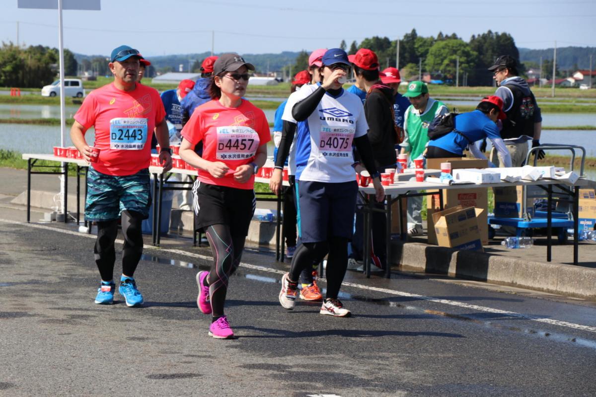 いわて奥州きらめきマラソン2018 フルマラソン5・37.5km給水/10km折り返し 2018/05/20
