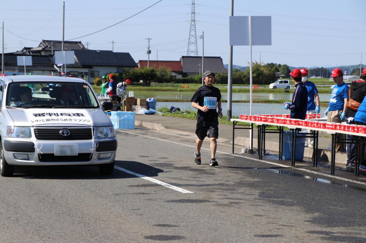 いわて奥州きらめきマラソン2018 フルマラソン5・37.5km給水/10km折り返し 2018/05/20