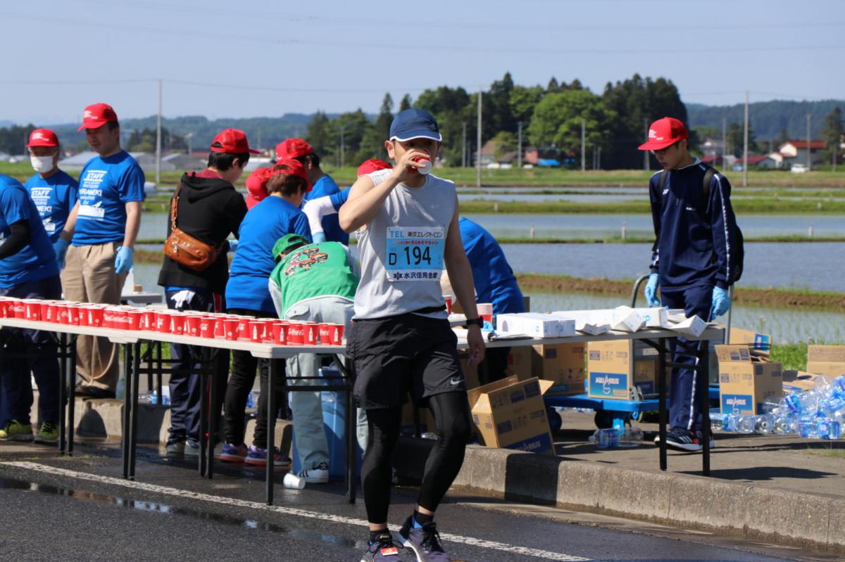 いわて奥州きらめきマラソン2018 フルマラソン5・37.5km給水/10km折り返し 2018/05/20
