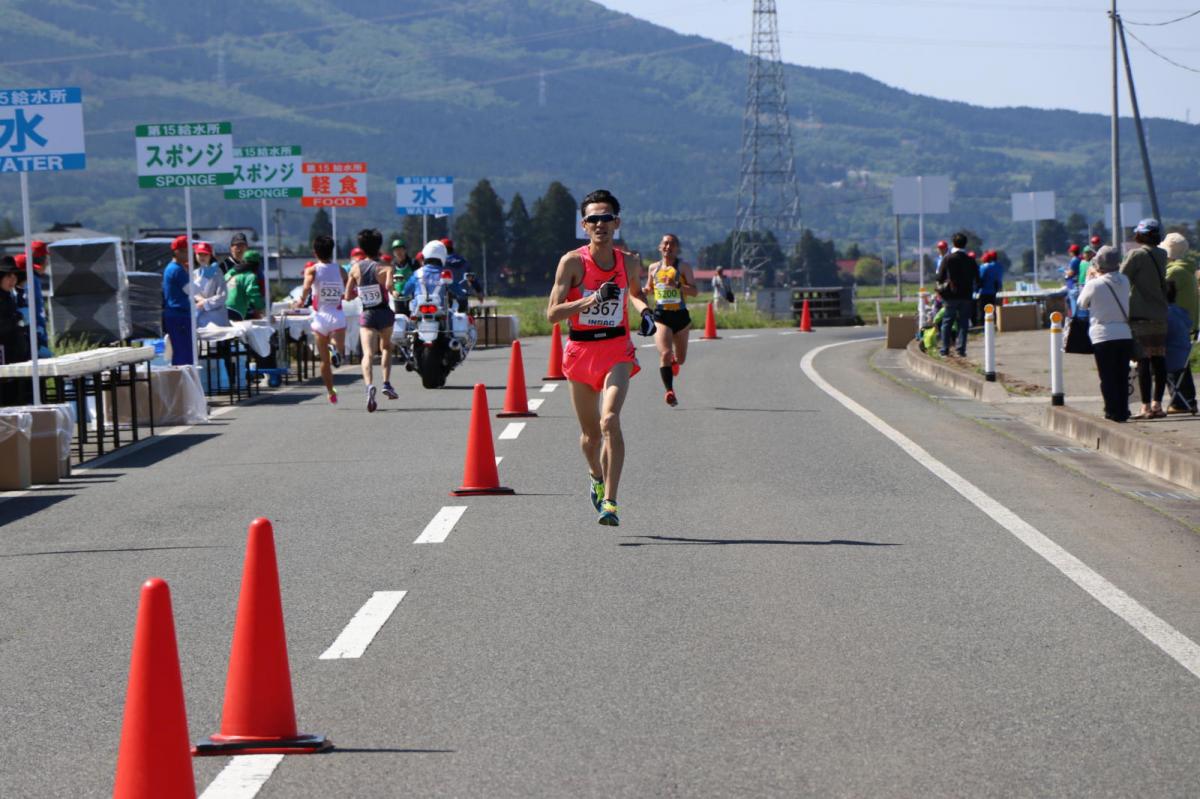 いわて奥州きらめきマラソン2018 フルマラソン5・37.5km給水/10km折り返し 2018/05/20