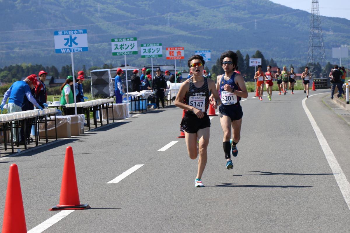 いわて奥州きらめきマラソン2018 フルマラソン5・37.5km給水/10km折り返し 2018/05/20