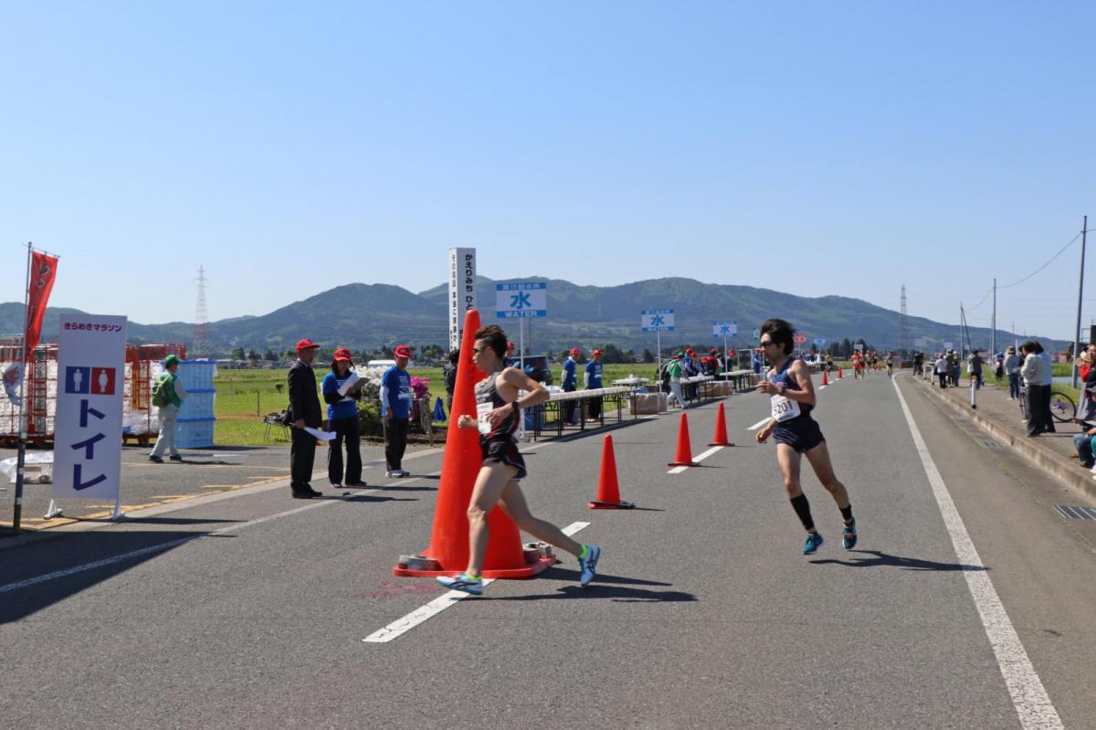 いわて奥州きらめきマラソン2018 フルマラソン5・37.5km給水/10km折り返し 2018/05/20