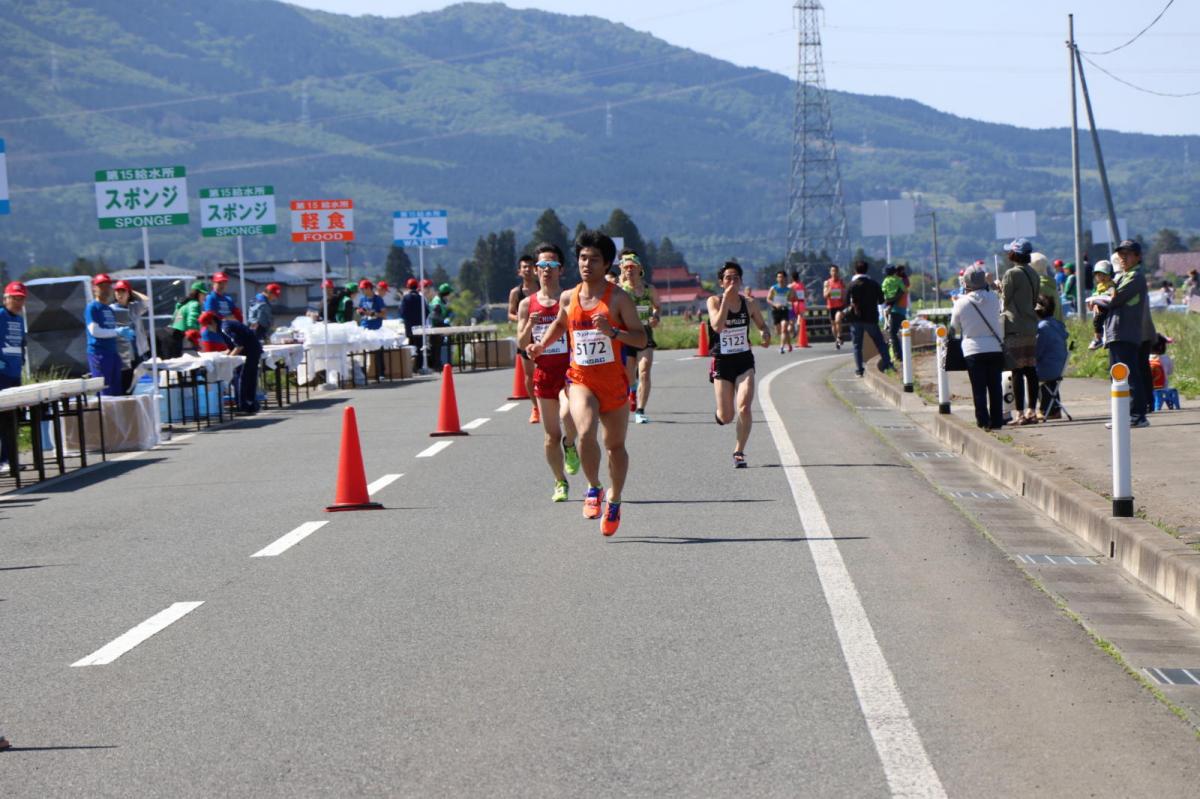 いわて奥州きらめきマラソン2018 フルマラソン5・37.5km給水/10km折り返し 2018/05/20