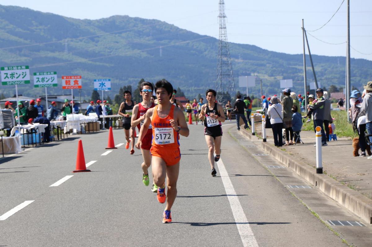 いわて奥州きらめきマラソン2018 フルマラソン5・37.5km給水/10km折り返し 2018/05/20