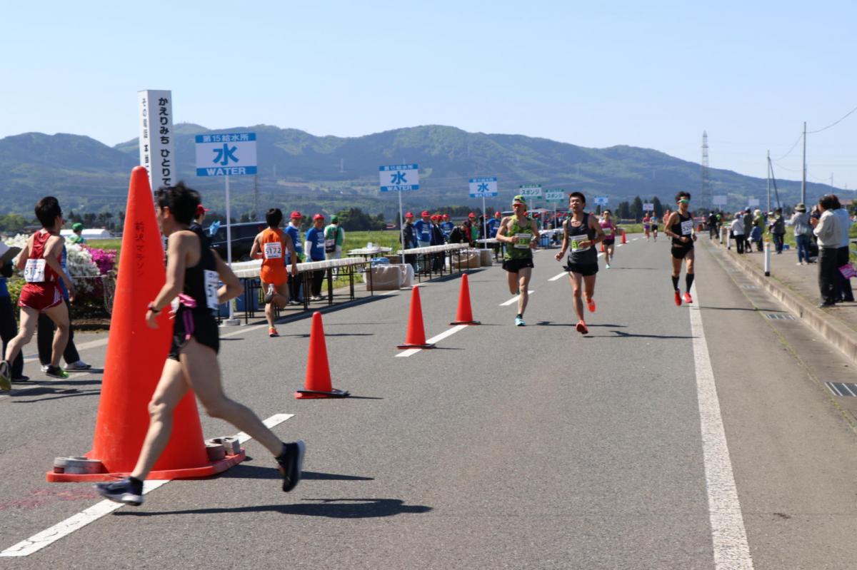 いわて奥州きらめきマラソン2018 フルマラソン5・37.5km給水/10km折り返し 2018/05/20