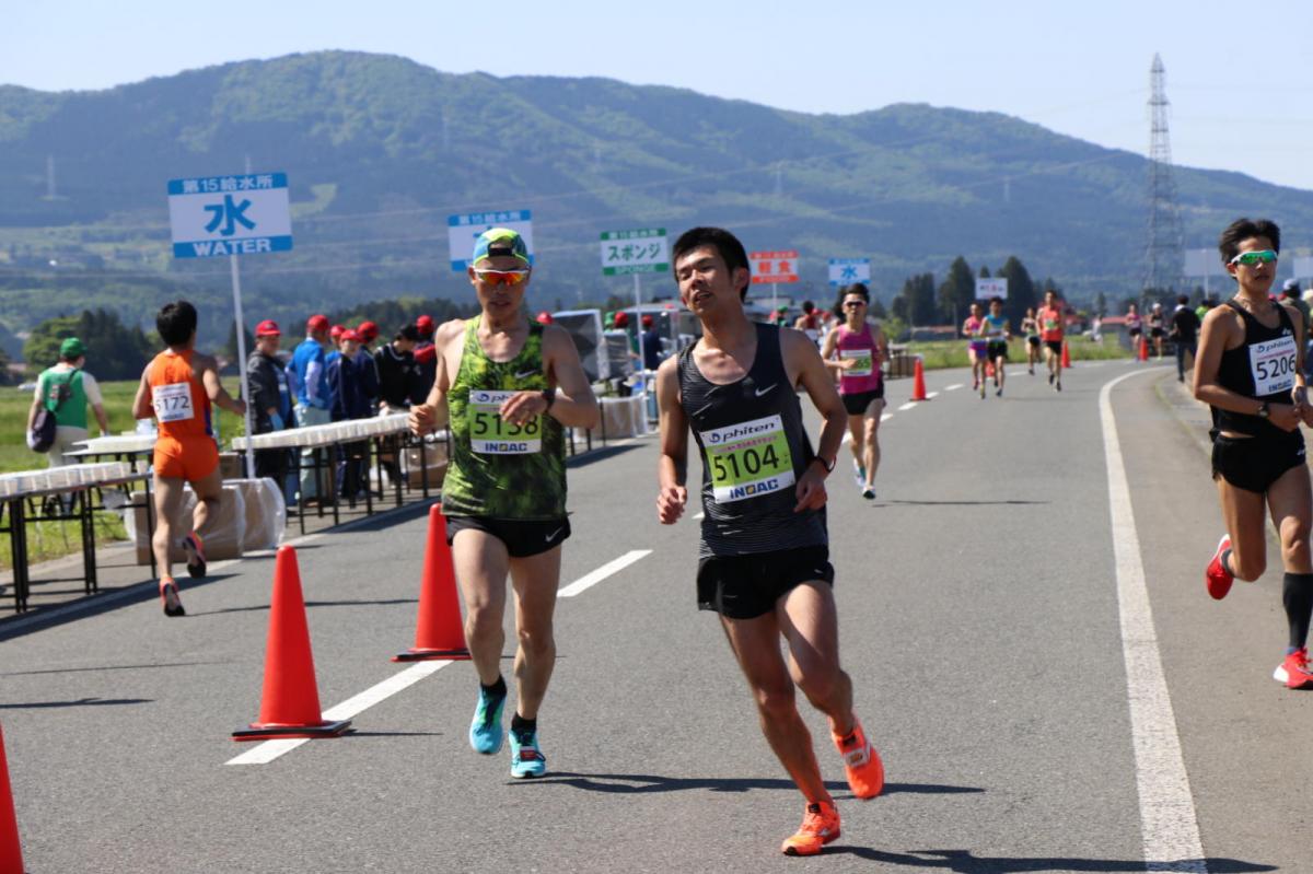 いわて奥州きらめきマラソン2018 フルマラソン5・37.5km給水/10km折り返し 2018/05/20