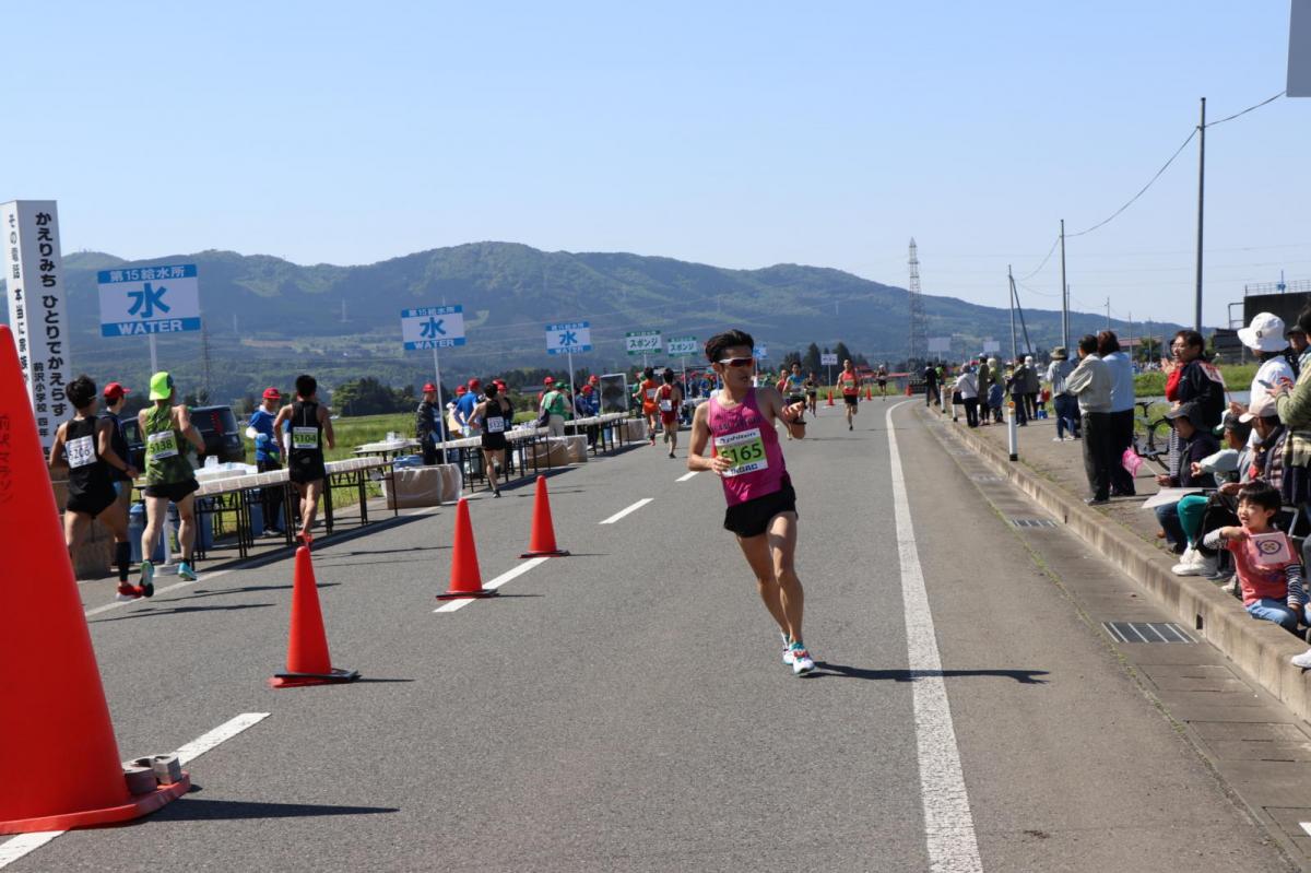 いわて奥州きらめきマラソン2018 フルマラソン5・37.5km給水/10km折り返し 2018/05/20