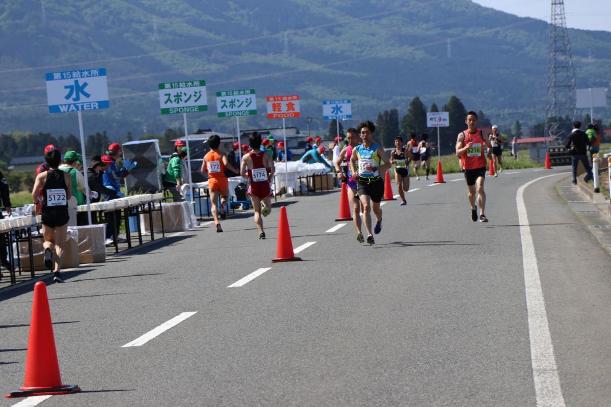 いわて奥州きらめきマラソン2018 フルマラソン5・37.5km給水/10km折り返し 2018/05/20