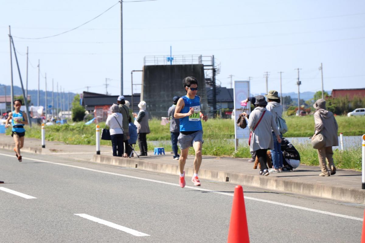いわて奥州きらめきマラソン2018 フルマラソン5・37.5km給水/10km折り返し 2018/05/20
