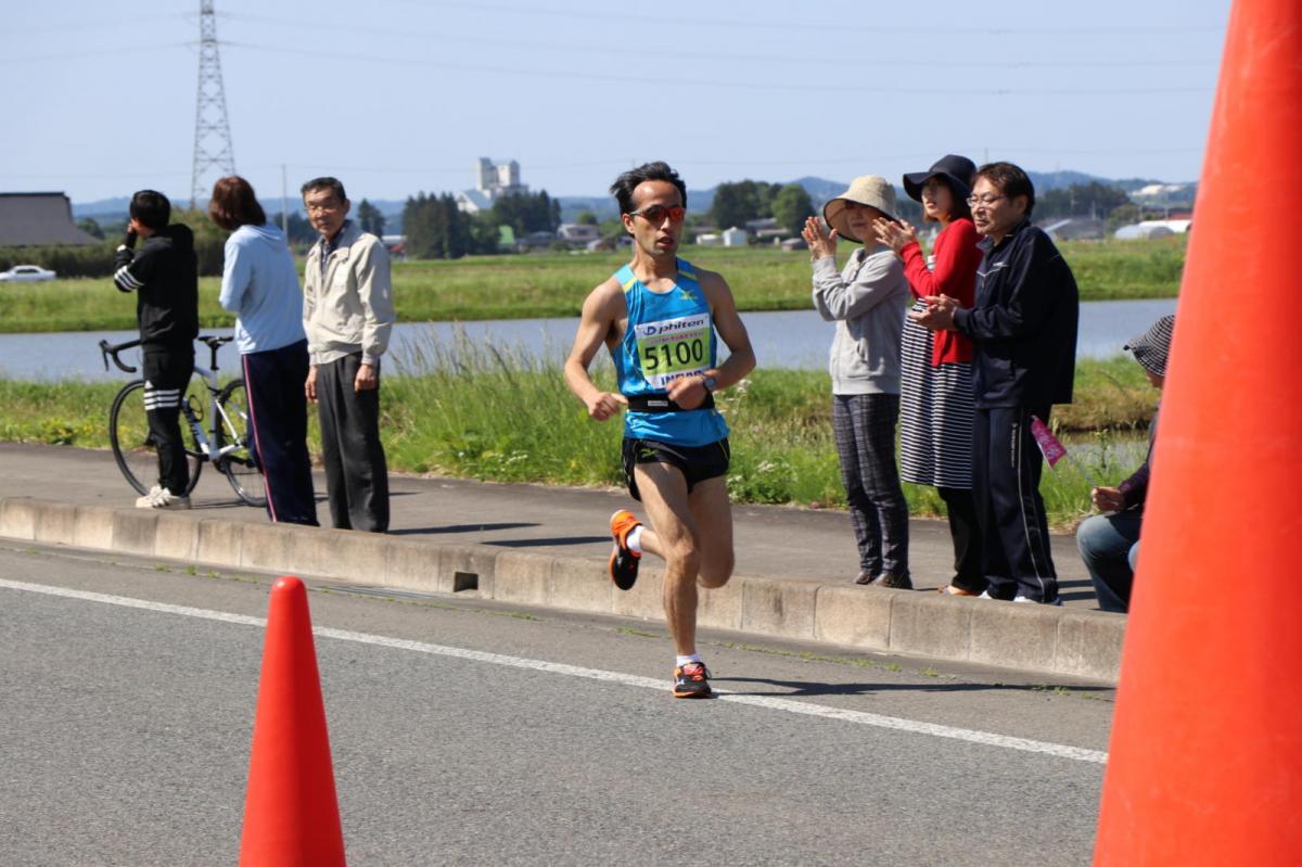 いわて奥州きらめきマラソン2018 フルマラソン5・37.5km給水/10km折り返し 2018/05/20