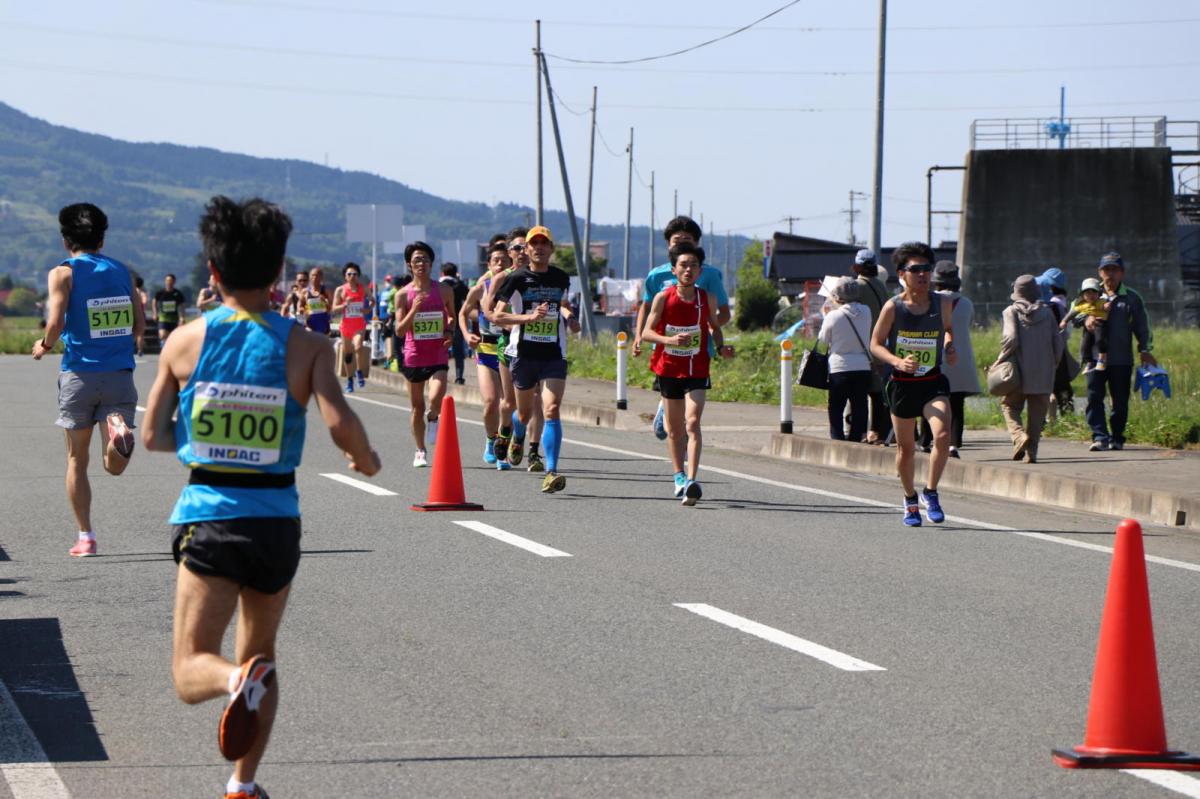 いわて奥州きらめきマラソン2018 フルマラソン5・37.5km給水/10km折り返し 2018/05/20