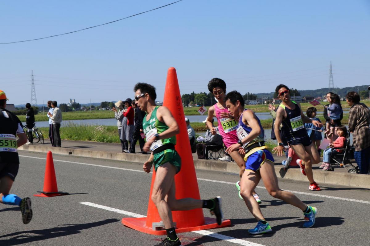 いわて奥州きらめきマラソン2018 フルマラソン5・37.5km給水/10km折り返し 2018/05/20