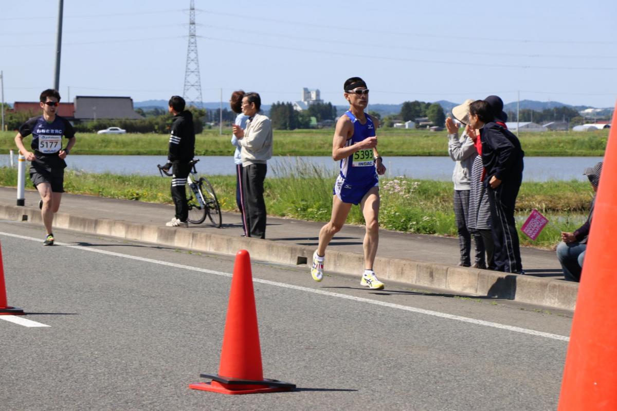 いわて奥州きらめきマラソン2018 フルマラソン5・37.5km給水/10km折り返し 2018/05/20