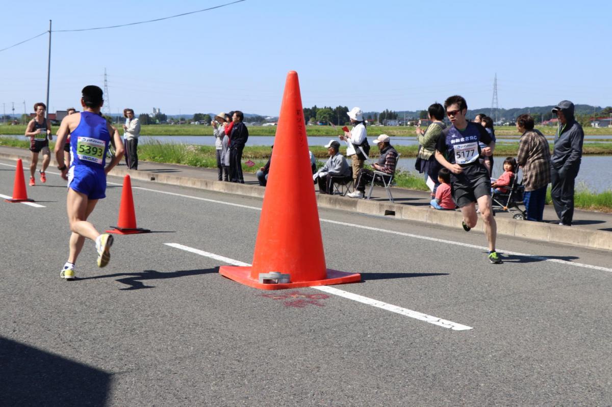 いわて奥州きらめきマラソン2018 フルマラソン5・37.5km給水/10km折り返し 2018/05/20