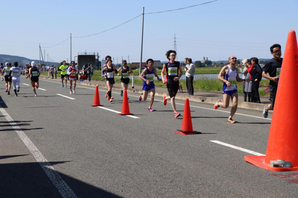 いわて奥州きらめきマラソン2018 フルマラソン5・37.5km給水/10km折り返し 2018/05/20