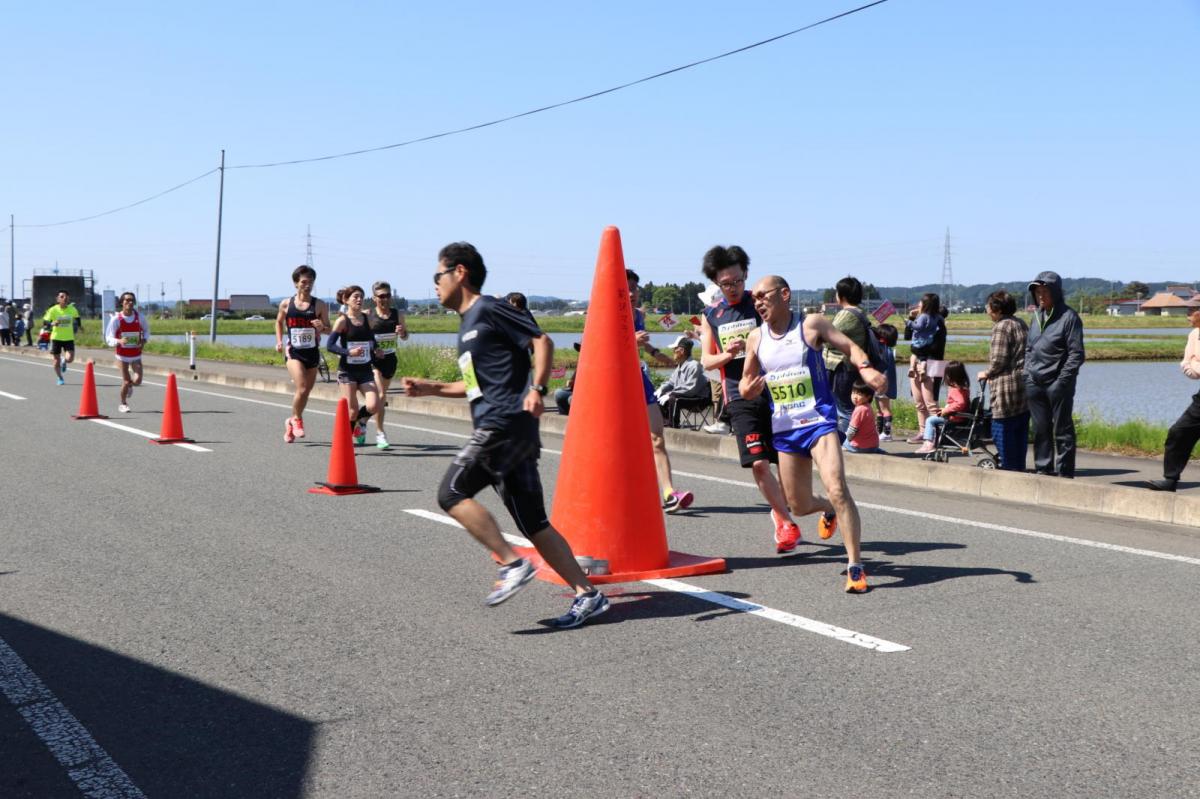 いわて奥州きらめきマラソン2018 フルマラソン5・37.5km給水/10km折り返し 2018/05/20