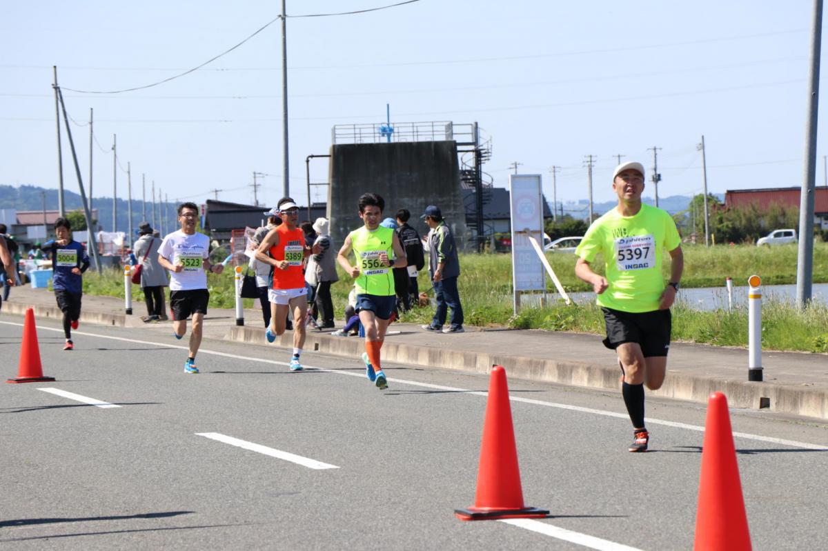 いわて奥州きらめきマラソン2018 フルマラソン5・37.5km給水/10km折り返し 2018/05/20