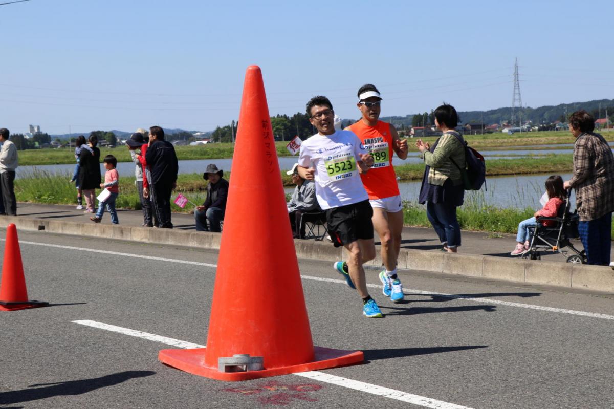 いわて奥州きらめきマラソン2018 フルマラソン5・37.5km給水/10km折り返し 2018/05/20