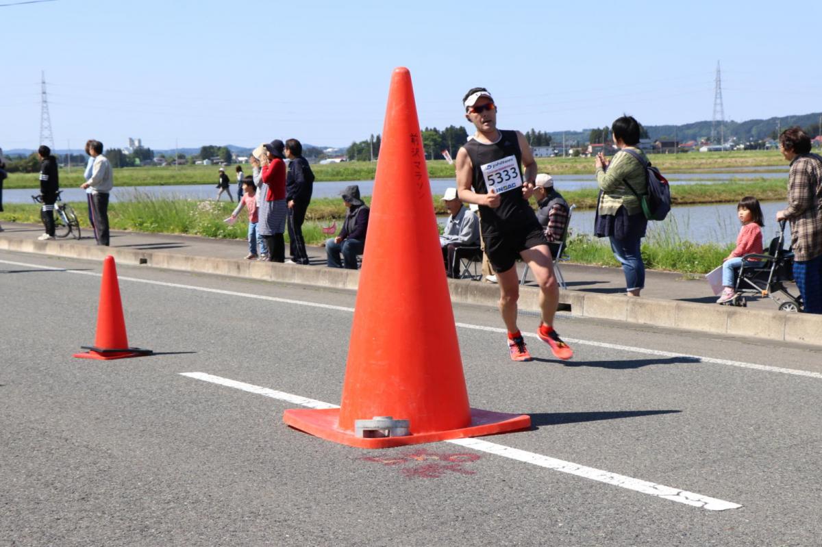 いわて奥州きらめきマラソン2018 フルマラソン5・37.5km給水/10km折り返し 2018/05/20