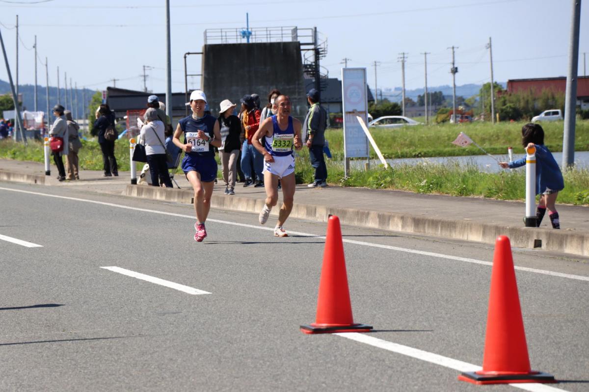 いわて奥州きらめきマラソン2018 フルマラソン5・37.5km給水/10km折り返し 2018/05/20
