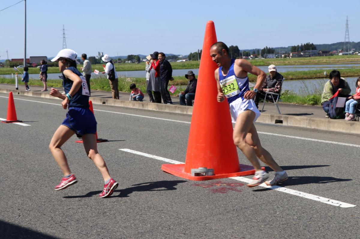 いわて奥州きらめきマラソン2018 フルマラソン5・37.5km給水/10km折り返し 2018/05/20