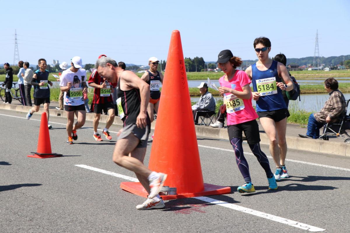 いわて奥州きらめきマラソン2018 フルマラソン5・37.5km給水/10km折り返し 2018/05/20