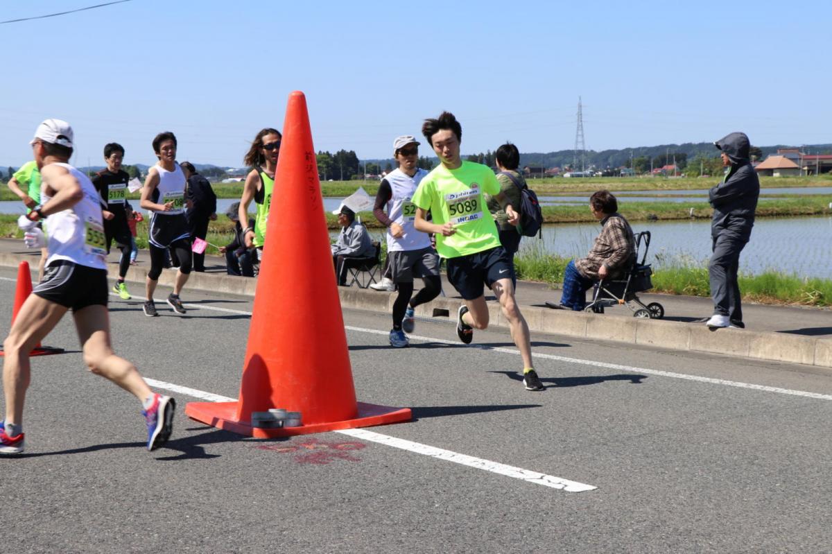 いわて奥州きらめきマラソン2018 フルマラソン5・37.5km給水/10km折り返し 2018/05/20