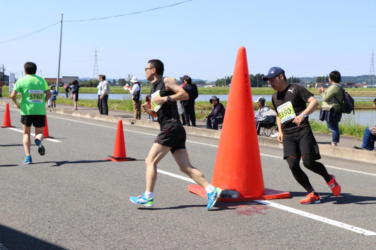 いわて奥州きらめきマラソン2018 フルマラソン5・37.5km給水/10km折り返し 2018/05/20