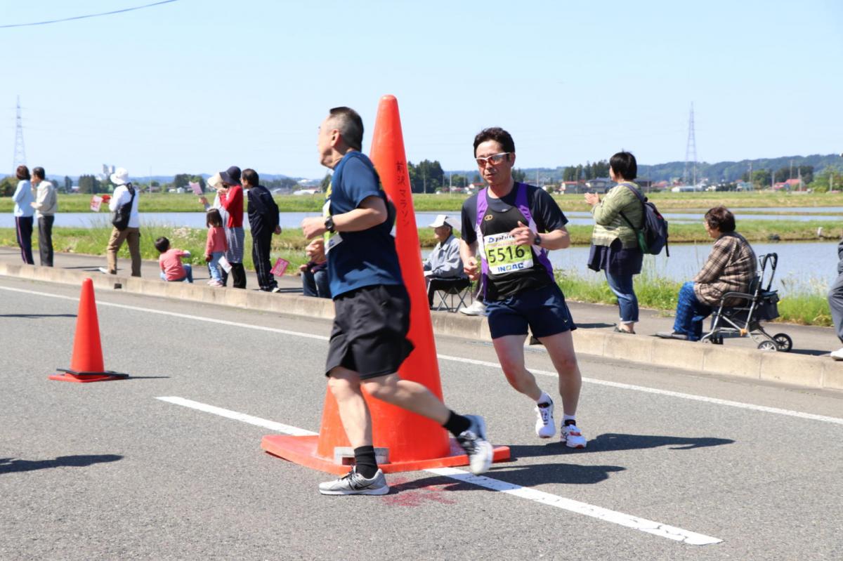 いわて奥州きらめきマラソン2018 フルマラソン5・37.5km給水/10km折り返し 2018/05/20