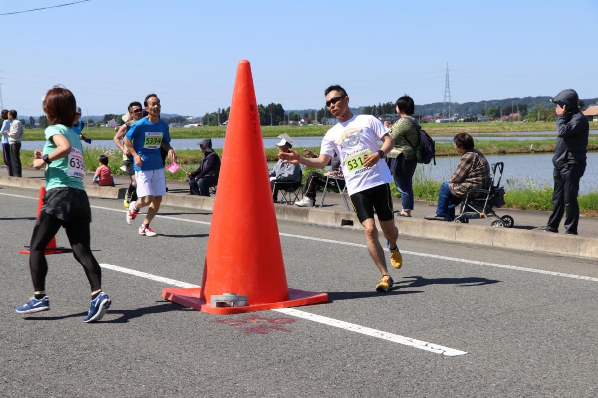 いわて奥州きらめきマラソン2018 フルマラソン5・37.5km給水/10km折り返し 2018/05/20