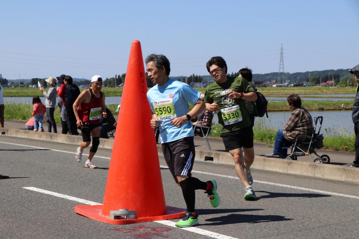 いわて奥州きらめきマラソン2018 フルマラソン5・37.5km給水/10km折り返し 2018/05/20