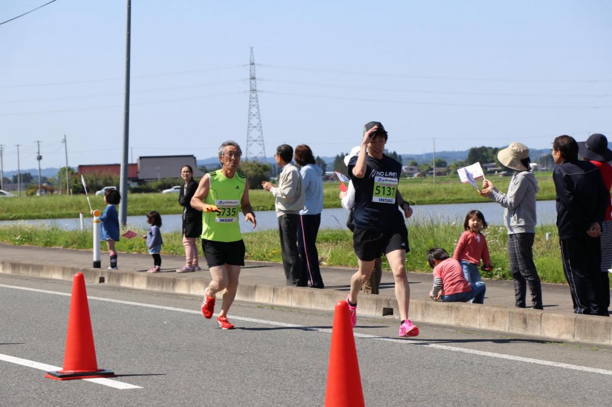 いわて奥州きらめきマラソン2018 フルマラソン5・37.5km給水/10km折り返し 2018/05/20