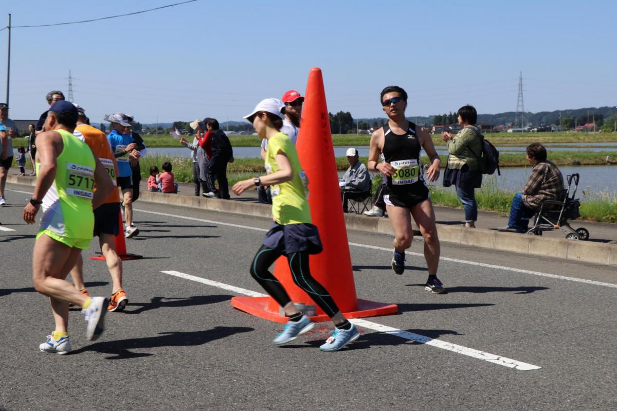 いわて奥州きらめきマラソン2018 フルマラソン5・37.5km給水/10km折り返し 2018/05/20