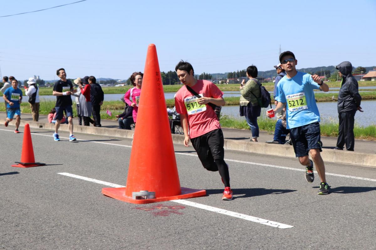 いわて奥州きらめきマラソン2018 フルマラソン5・37.5km給水/10km折り返し 2018/05/20