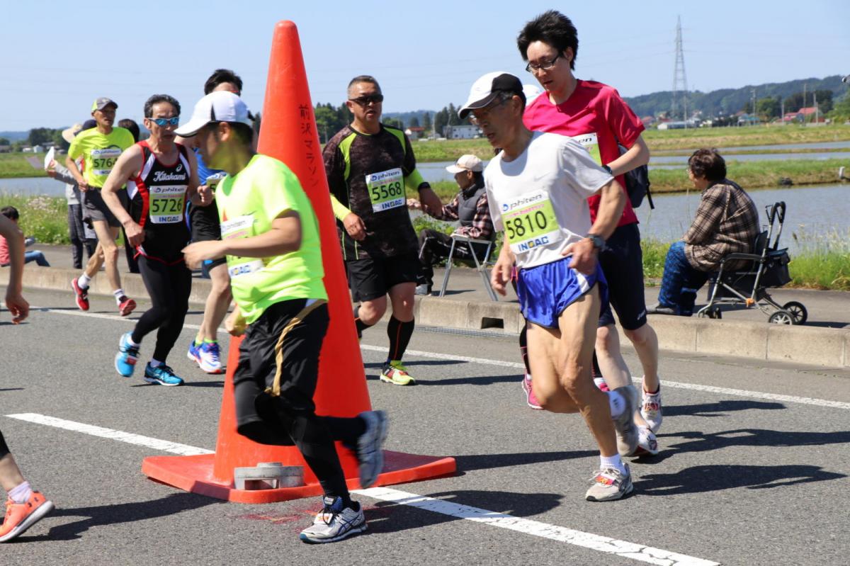 いわて奥州きらめきマラソン2018 フルマラソン5・37.5km給水/10km折り返し 2018/05/20
