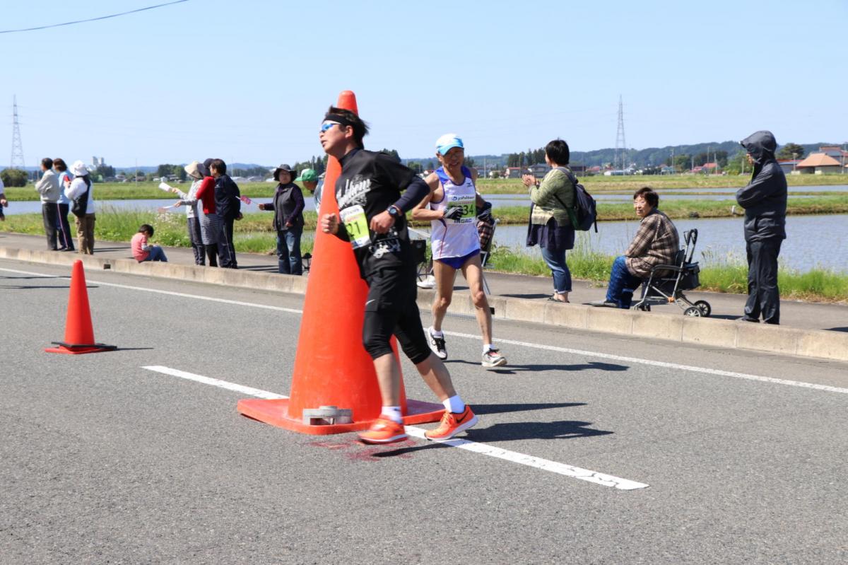 いわて奥州きらめきマラソン2018 フルマラソン5・37.5km給水/10km折り返し 2018/05/20