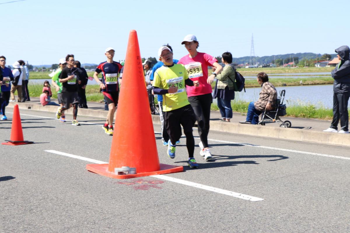 いわて奥州きらめきマラソン2018 フルマラソン5・37.5km給水/10km折り返し 2018/05/20