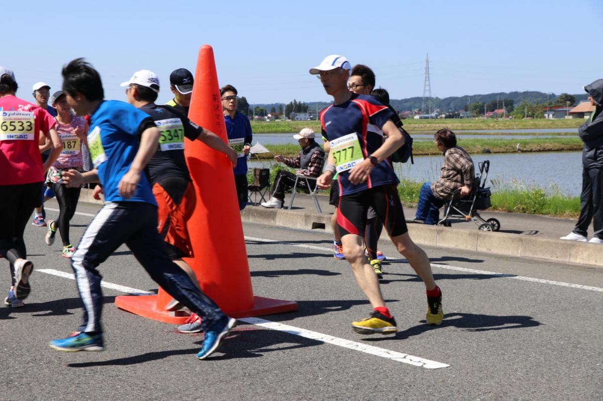 いわて奥州きらめきマラソン2018 フルマラソン5・37.5km給水/10km折り返し 2018/05/20
