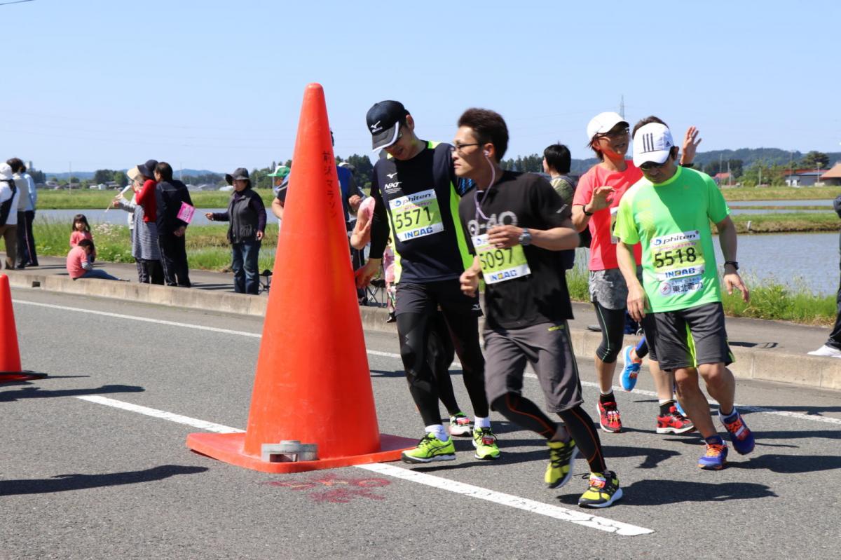 いわて奥州きらめきマラソン2018 フルマラソン5・37.5km給水/10km折り返し 2018/05/20