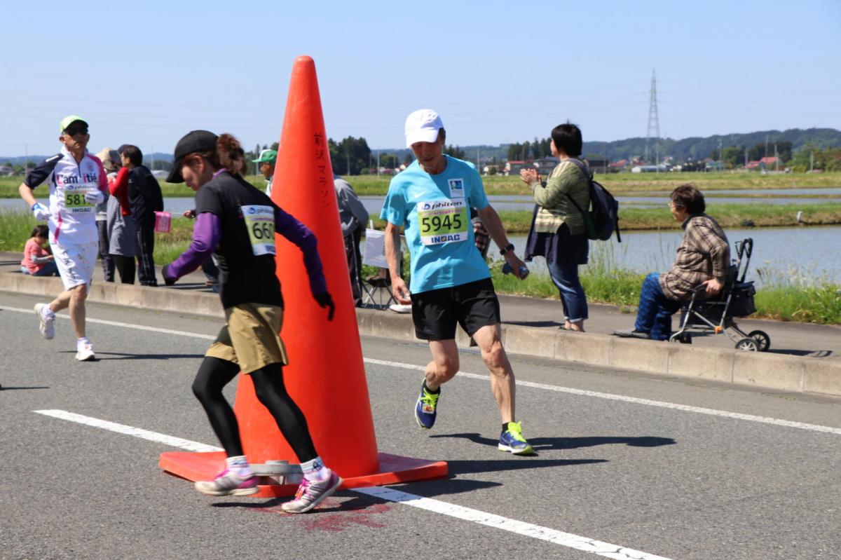 いわて奥州きらめきマラソン2018 フルマラソン5・37.5km給水/10km折り返し 2018/05/20