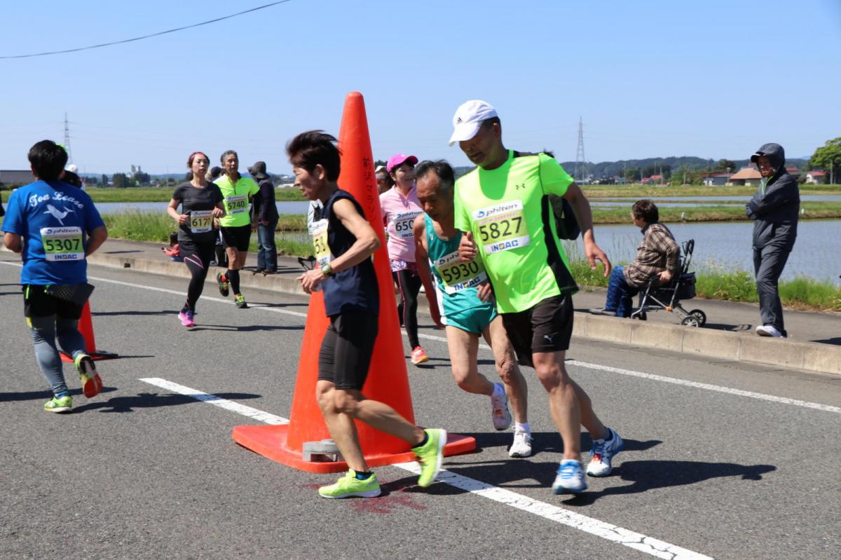 いわて奥州きらめきマラソン2018 フルマラソン5・37.5km給水/10km折り返し 2018/05/20