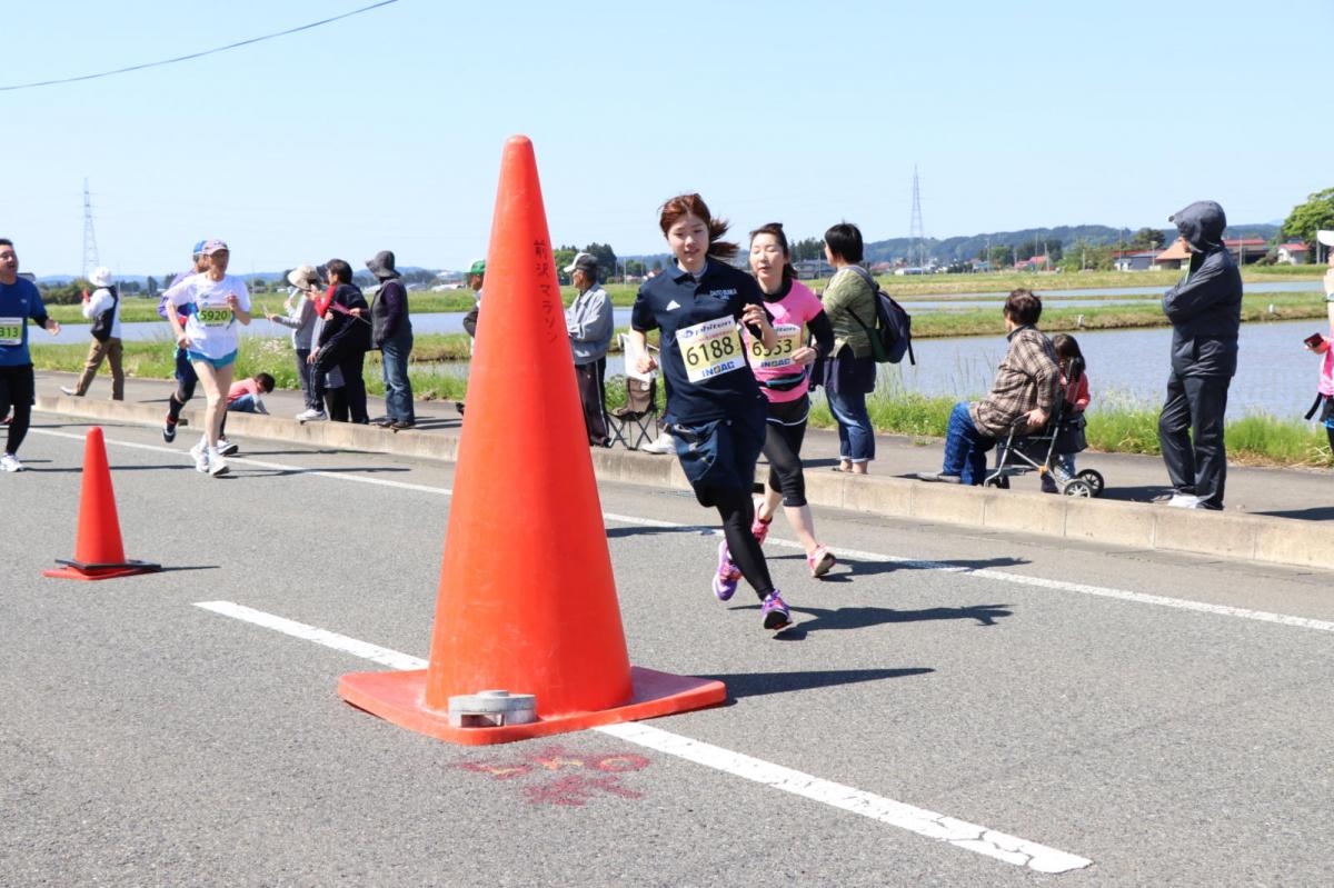 いわて奥州きらめきマラソン2018 フルマラソン5・37.5km給水/10km折り返し 2018/05/20