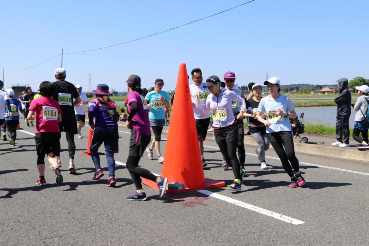 いわて奥州きらめきマラソン2018 フルマラソン5・37.5km給水/10km折り返し 2018/05/20