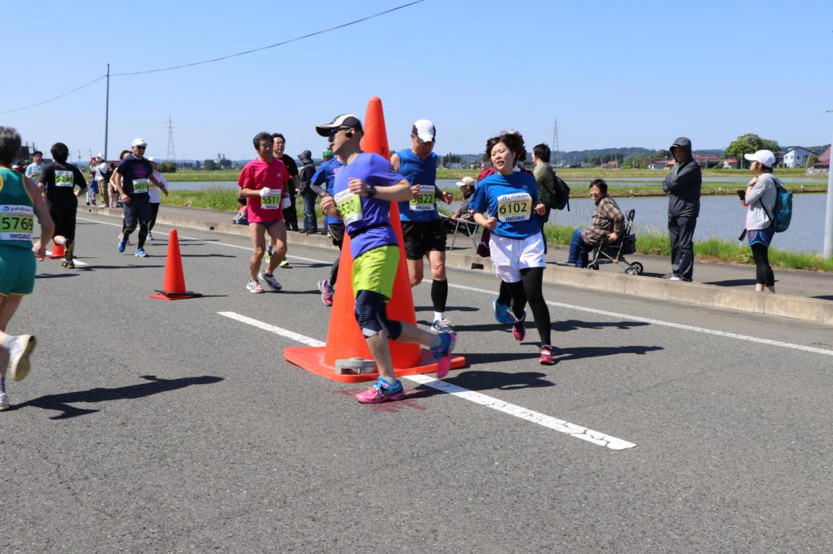 いわて奥州きらめきマラソン2018 フルマラソン5・37.5km給水/10km折り返し 2018/05/20