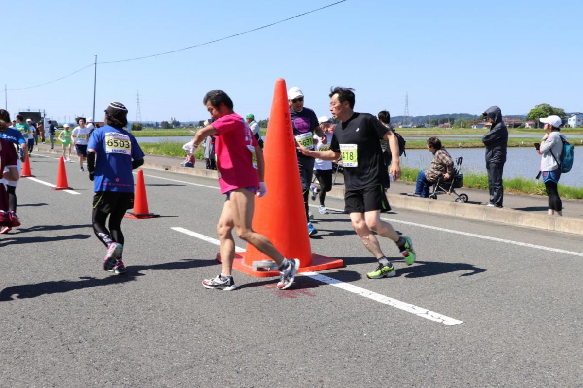 いわて奥州きらめきマラソン2018 フルマラソン5・37.5km給水/10km折り返し 2018/05/20